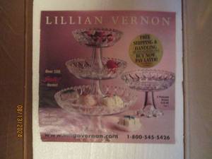 lot 235 image: 3 Lillian Vernon pedestal dishes...