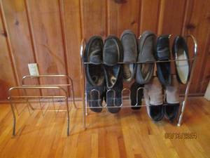 lot 240 image: Shoe rack with shoes and a smaller ...
