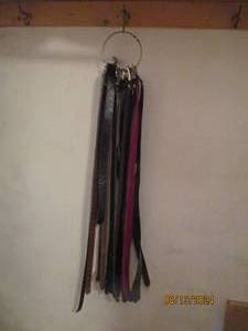 lot 242 image: Variety of womens belts plus hanger...