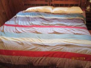 lot 253 image: King size comforter and 4 pillows...