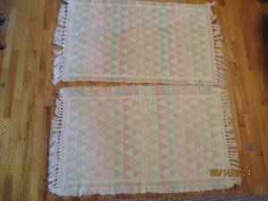 lot 255 image: 2 colorful floor mats 36 x 21...
