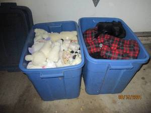 lot 519 image: 2 totes of stuffed animals...