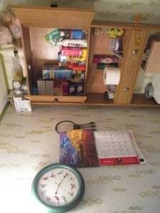 lot 301 image: Over the toilet organizer with cont...