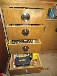 lot 376 image: Contents of storage room cupboard drawers. See photos
