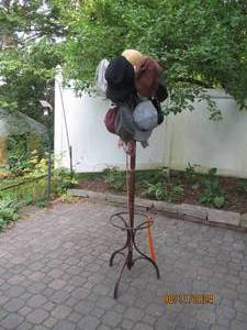 lot 305 image: freestanding hat and coat rack with...