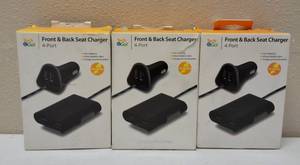 Tech & Go  NEW  (3) Front & Back Car Chargers
