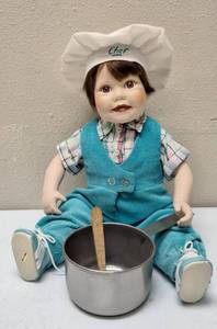 Danbury Mint  Vintage Porcelain Doll - Adam - Chef- by Elke Hutchens