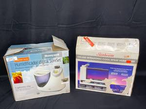 Lot of 2 Humidifiers - Honeywell and Sunbeam Models