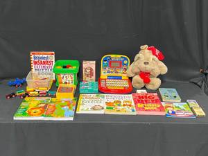 Assorted Childrens Toys, Books, and Games Bundle