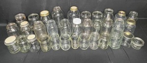 Assorted Clear Jars- Bell, Kerr, Atlas, and more unbranded