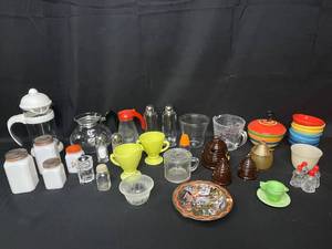 Assorted Vintage Kitchenware and Glassware Collection