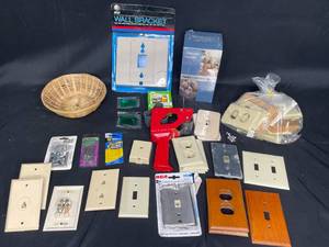 Assorted Wall Plates, Picture Hangers, and Furniture Care Kit