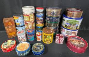 Collection of Various Decorative Tins