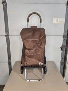 Folding Trolley Dolly with Brown Bag