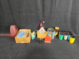 Lot of Assorted Household Items and Craft Supplies