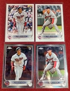 lot 1 image: (4) Topps Jose Miranda Rookie Cards - Base & Chrome