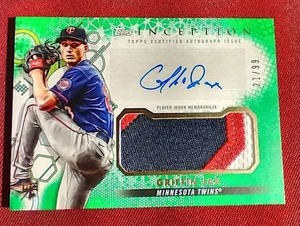 lot 3 image: 2022 Topps Inception Griffin Jax Auto Jersey Card - #d99