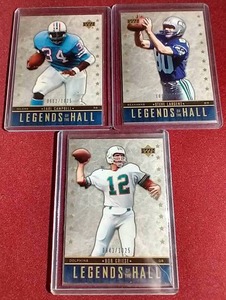 lot 5 image: (3) 2005 Upper Deck NFL Legends Cards - All #d1025