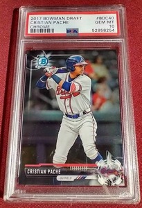 lot 6 image: 2017 Bowman Chrome Draft Cristian Pache - PSA 10
