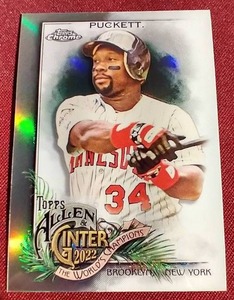 lot 19 image: 2022 Allen & Ginter Kirby Puckett Refractor Card