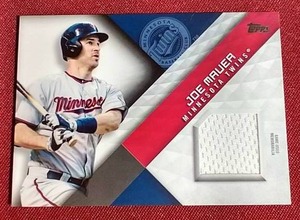 lot 33 image: 2018 Topps Joe Mauer Game-Used Jersey Card