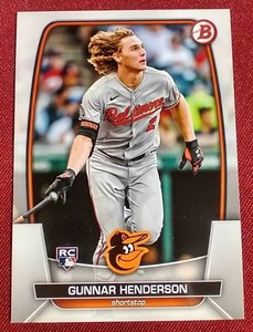 lot 41 image: 2023 Bowman Gunnar Henderson Rookie Card