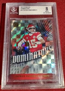 lot 42 image: 2019 Donruss Dominators Patrick Mahomes Card - BCG 8