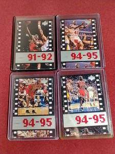 lot 43 image: (4) Michael Jordan Cards