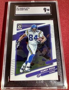 lot 49 image: 2021 Optic Randy Moss Card - SGC 9