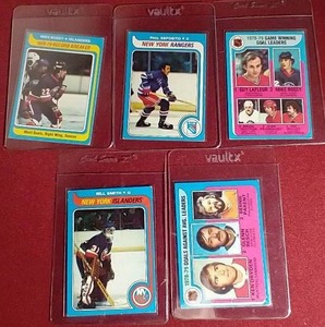 lot 52 image: (5) 1979-80 Topps Hockey Cards - All HOFers