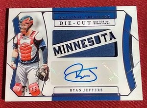 lot 55 image: 2022 National Treasures Ryan Jeffers Jersey Autograph Card