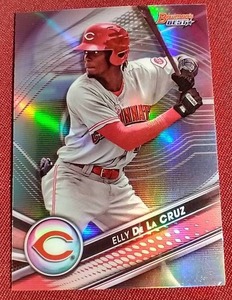 lot 57 image: 2022 Bowmans Best Elly De La Cruz Prospect Refractor Card