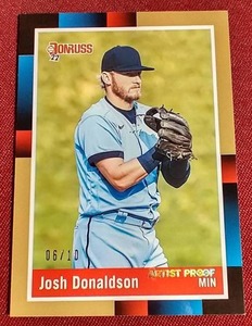 lot 60 image: 2022 Donruss Retro Josh Donaldson Card - #d10