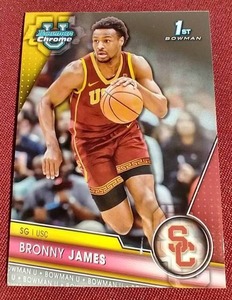 lot 67 image: 2024 Bowman University Bronny James - 1st Bowman