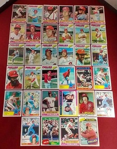 lot 68 image: (34) Vintage Phillies Cards - Several Schmidt, Carlton, Etc
