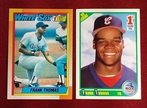 lot 75 image: (2) Frank Thomas Rookie Cards