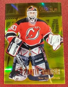 lot 87 image: 1995-96 Select Certified Mirror Gold Martin Brodeur Card