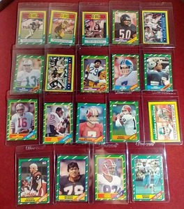 lot 89 image: Loaded 19-Card Lot of 1986 Topps Football Cards