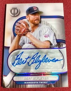 lot 94 image: 2024 Topps Tribute Bert Blyleven Autograph Card - #d50
