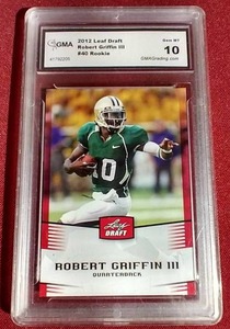 lot 106 image: 2012 Leaf Draft Robert Griffin III Rookie Card - GMA 10
