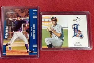 lot 108 image: (2) 2005 Justin Verlander Prospect Cards