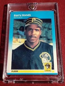 lot 112 image: 1987 Fleer Barry Bonds Rookie Card