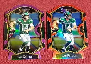 lot 114 image: (2) Select Die-Cut Prizm Sam Darnold Cards