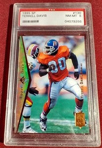 lot 115 image: 1995 SP Terrell Davis Rookie Card - PSA 8