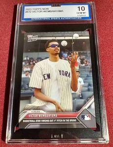 lot 121 image: 2023 Topps Now Victor Wembanyama Rookie Card - ISA 10