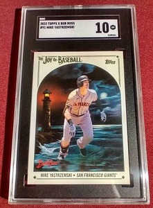 lot 127 image: 2023 Topps X Bob Ross Mike Yastrzemski - SGC 10