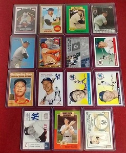 lot 138 image: (15) Mickey Mantle Cards