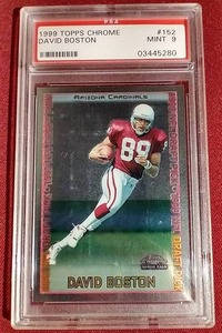 lot 160 image: 1999 Topps Chrome David Boston Rookie Card - PSA 9