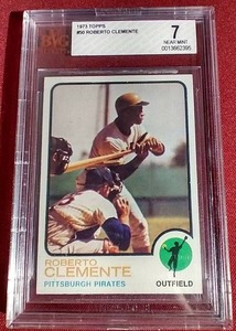 lot 166 image: 1973 Topps Roberto Clemente - BVG 7