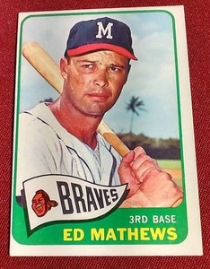 lot 167 image: 1965 Topps Ed Mathews Card